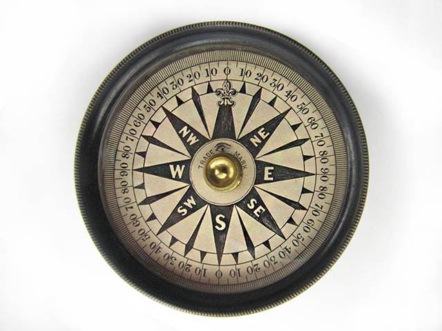 Mid 19th century brass cased pocket compass by James Parkes